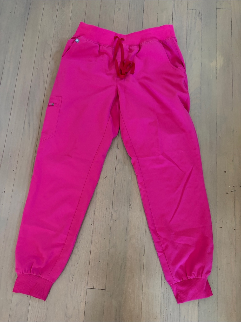Figs Zamora Jogger Hot Pink scrub pants with Drawstring